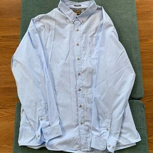 Eddie Bauer Tall 3XL Classic Fit Blue Button Down Shirt Long Sleeve Men’s Shirt